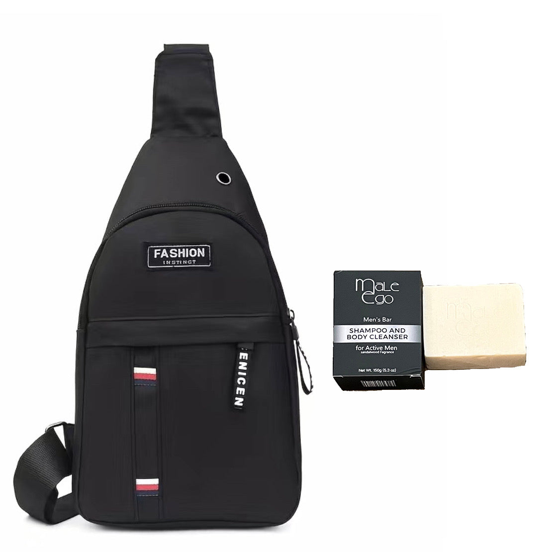 FREE Men’s Bar & Shoulder Bag Bundle (Free with purchase of one solid cologne)